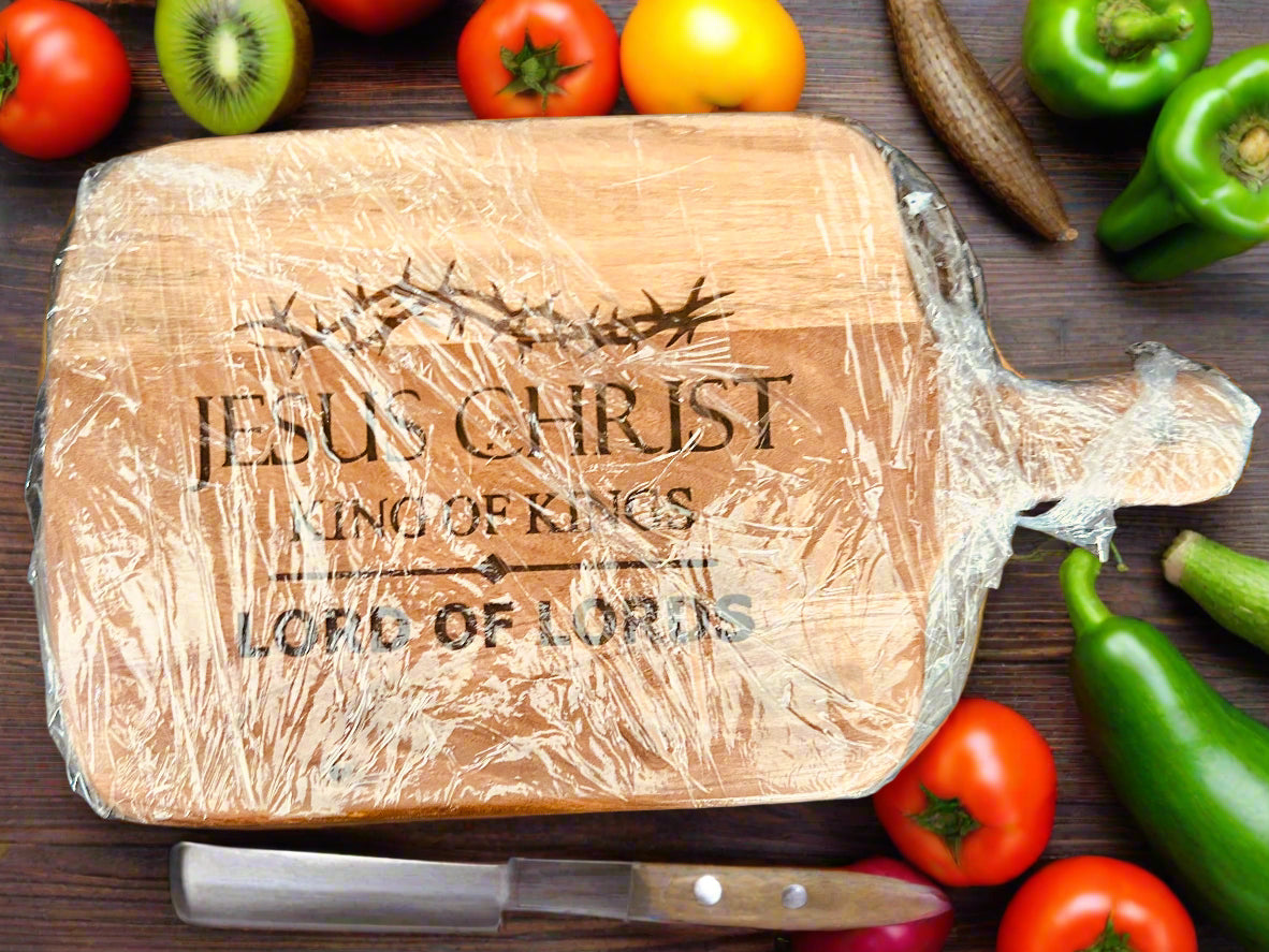 Natural wood Chopping Board featuring Bible verses
