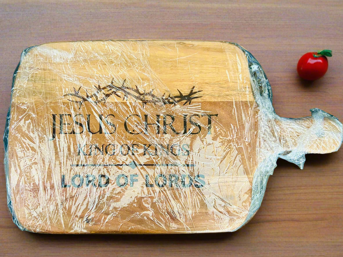 Natural wood Chopping Board featuring Bible verses