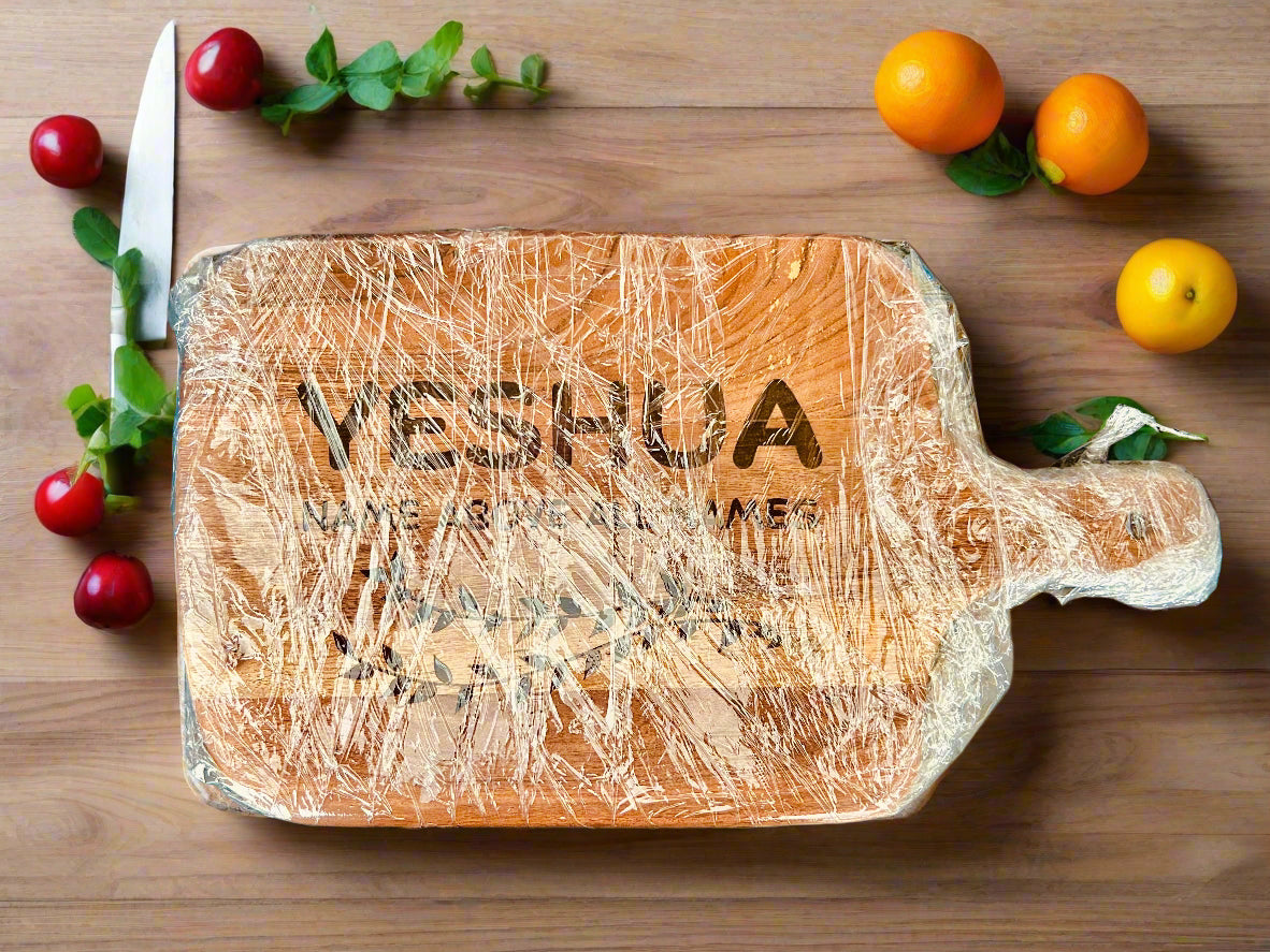 Natural wood Chopping Board featuring Bible verses