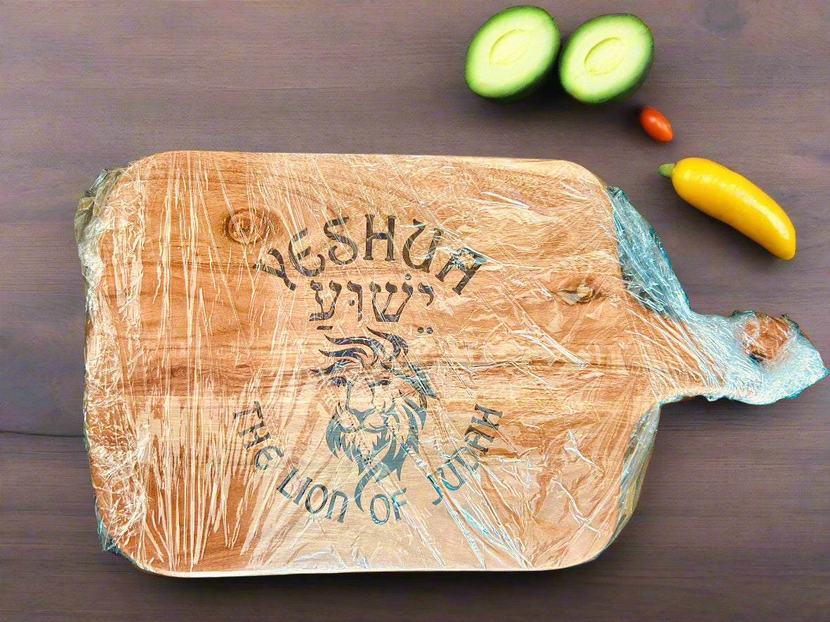 Natural wood Chopping Board featuring Bible verses