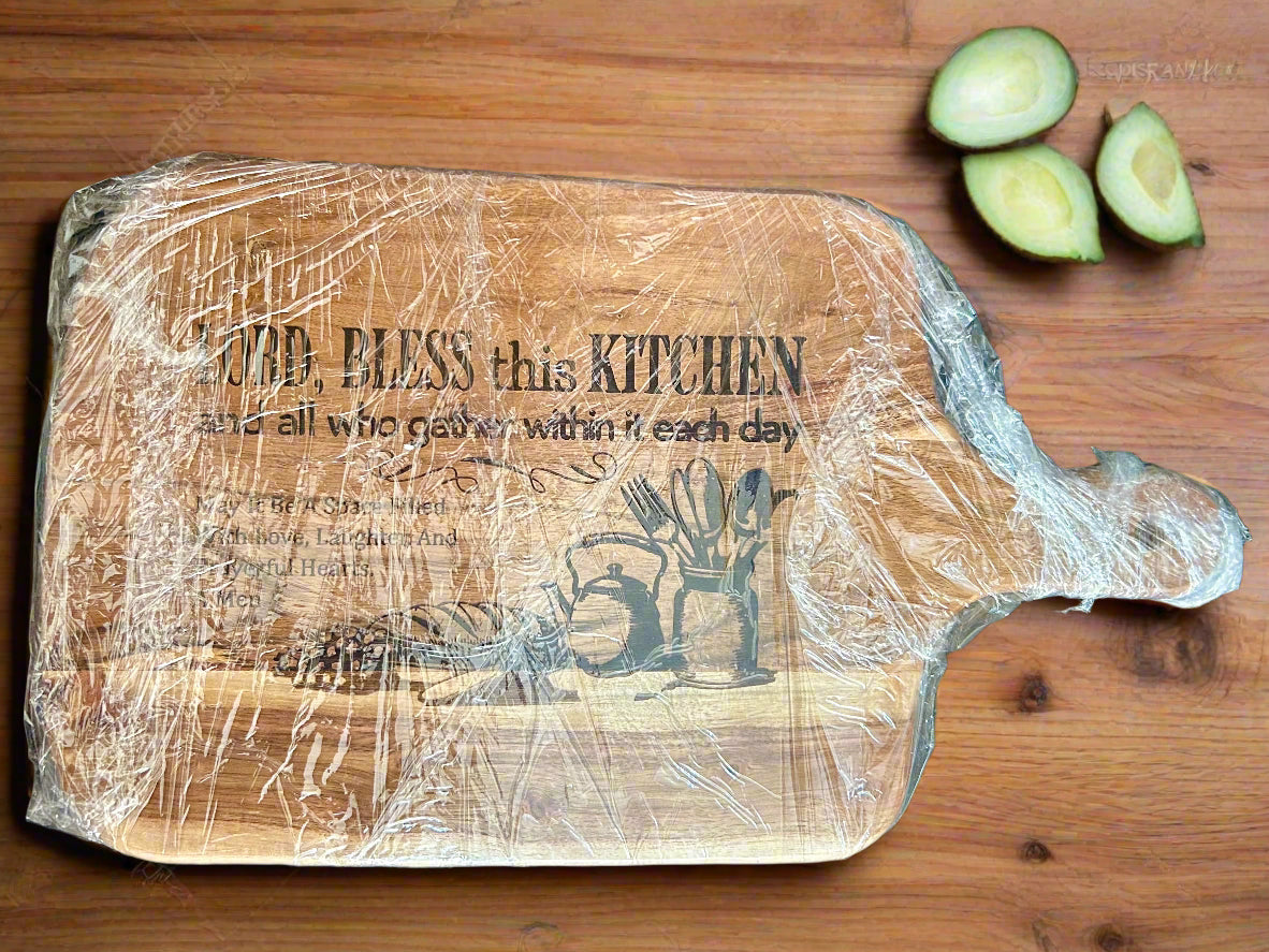 Natural wood Chopping Board featuring Bible verses