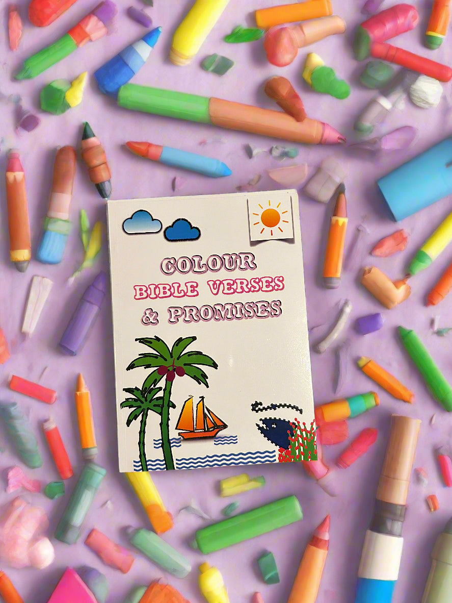 Colour Bible Verses and Promises- 37 page colouring book for children