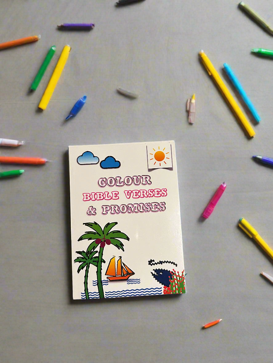 Colour Bible Verses and Promises- 37 page colouring book for children