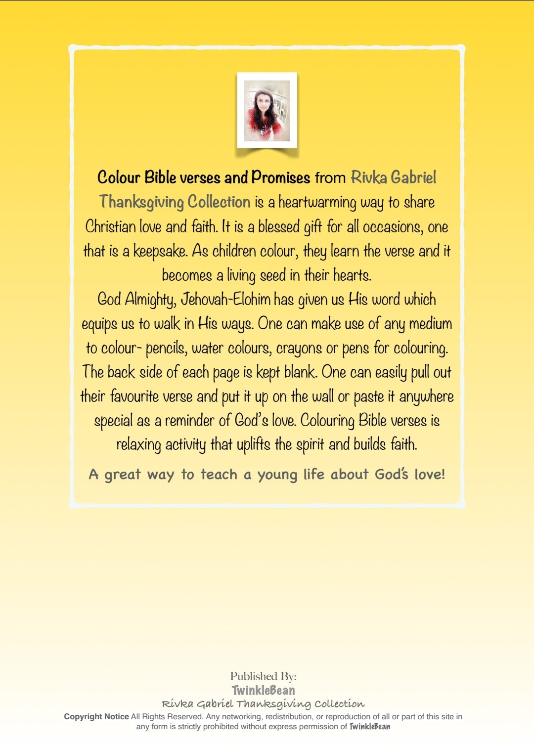 Colour Bible Verses and Promises- 37 page colouring book for children