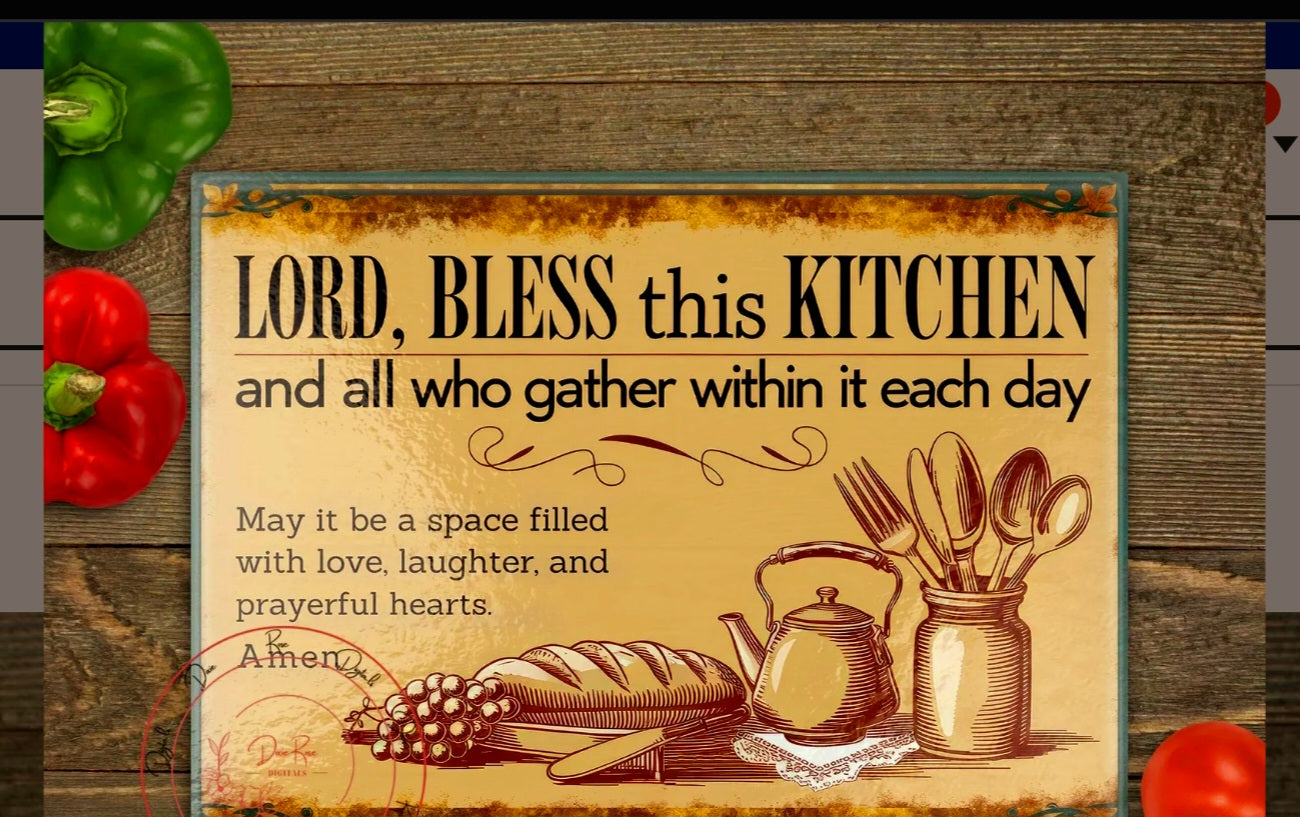 Adorable Kitchen Blessing Plaque
