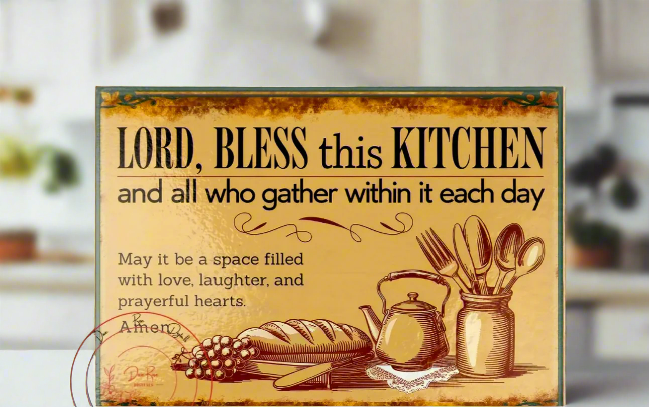 Adorable Kitchen Blessing Plaque