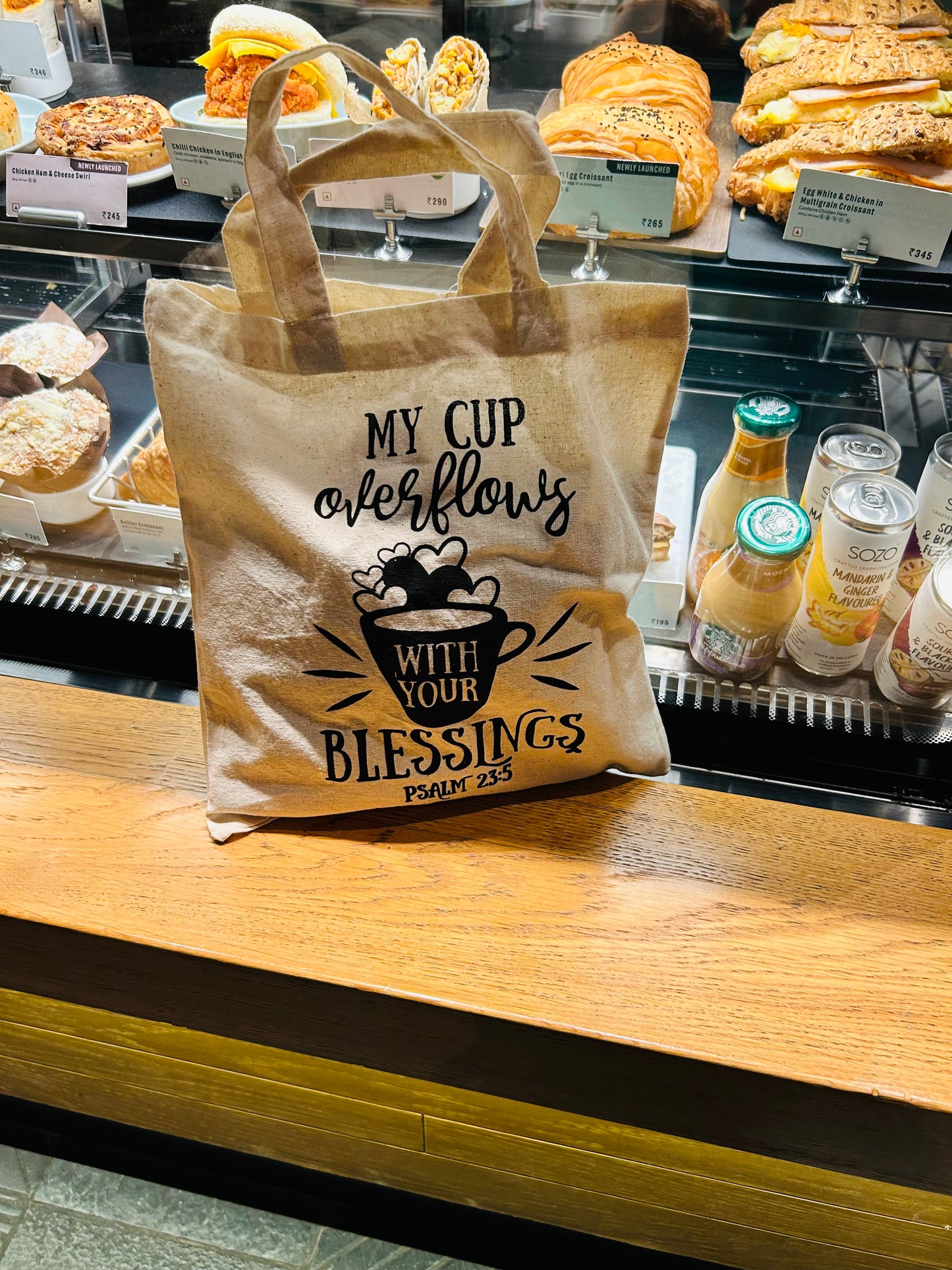 My Cup Overflows With Blessings Tote Bag