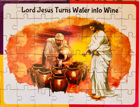 Christian Puzzle: Lord Jesus Turns Water Into Wine